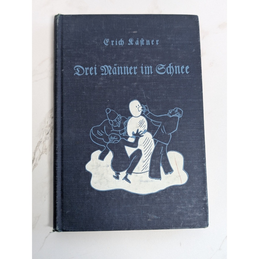 Erich Kastner Drei Manner im Schnee Vintage German Text Edition Hardcover Book